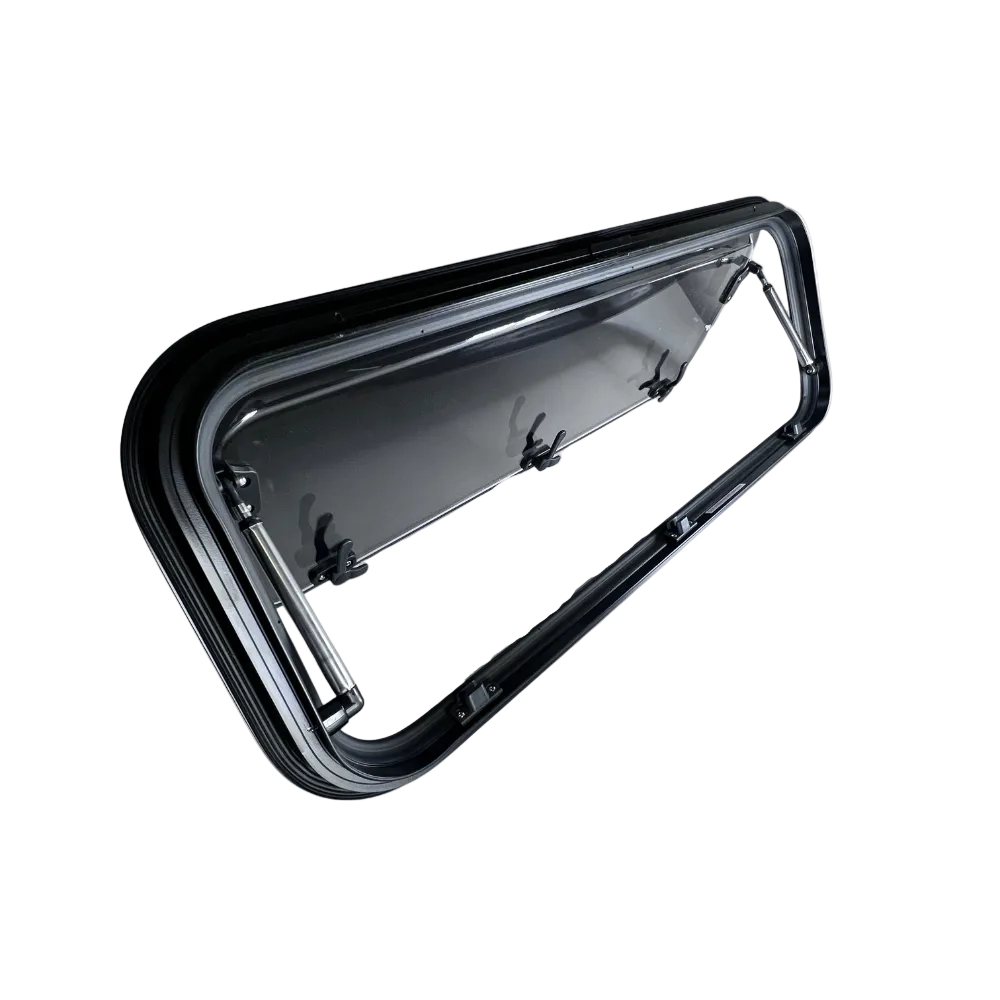 CRL Glass Awning Window w/ Clamp Ring (Driver Side) for Sprinter Van Wideout