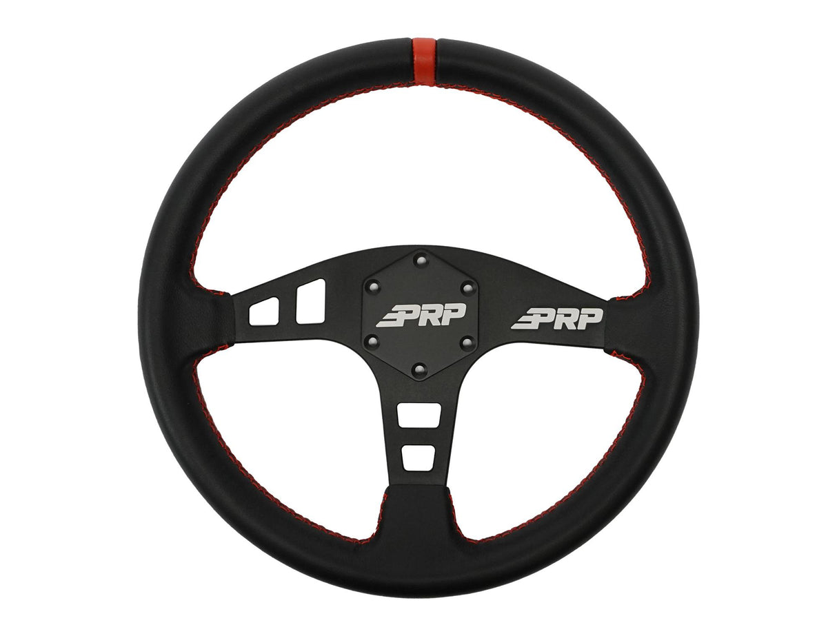 PRP Flat Leather Steering Wheel