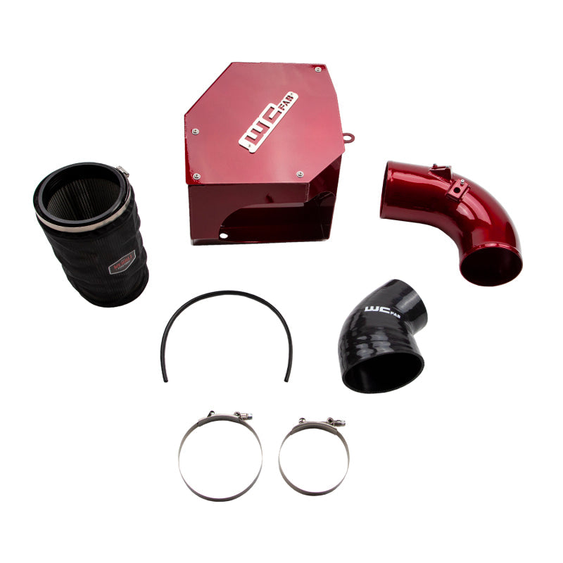 Wehrli 19-24 6.7L Cummins 5 in. Intake Kit w/ Air Box - WCFab Red