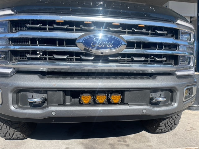 KD Fabworks 2023-2025 Ford Super Duty F-250/F-350 10" LED Light Bumper Mount Bracket