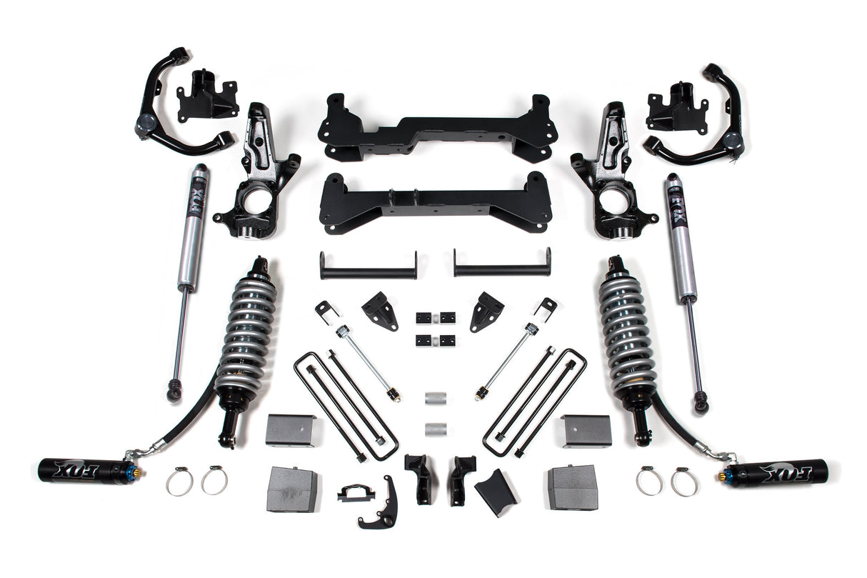 7-Inch Lift Kit - FOX 2.5 Coil-Over Conversion for 2001-2010 Chevy Silverado + GMC Sierra 2500HD 2WD - Carrier Above Crossmember