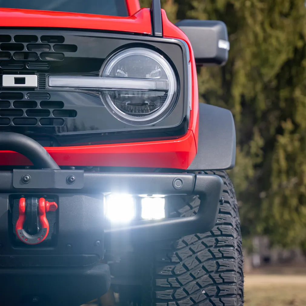 Borne Off-Road 2021+ Ford Bronco Direct Fit Pods - Modular Bumper - Kit of 4 - Fog - Up