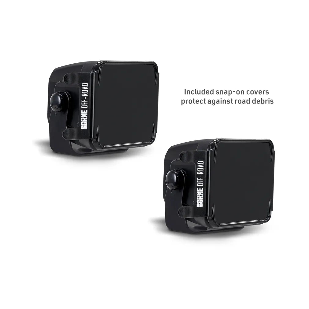 Borne Off-Road 2021+ Ford Bronco Direct Fit Light Pods - Standard Bumper - Kit of 6 - Up