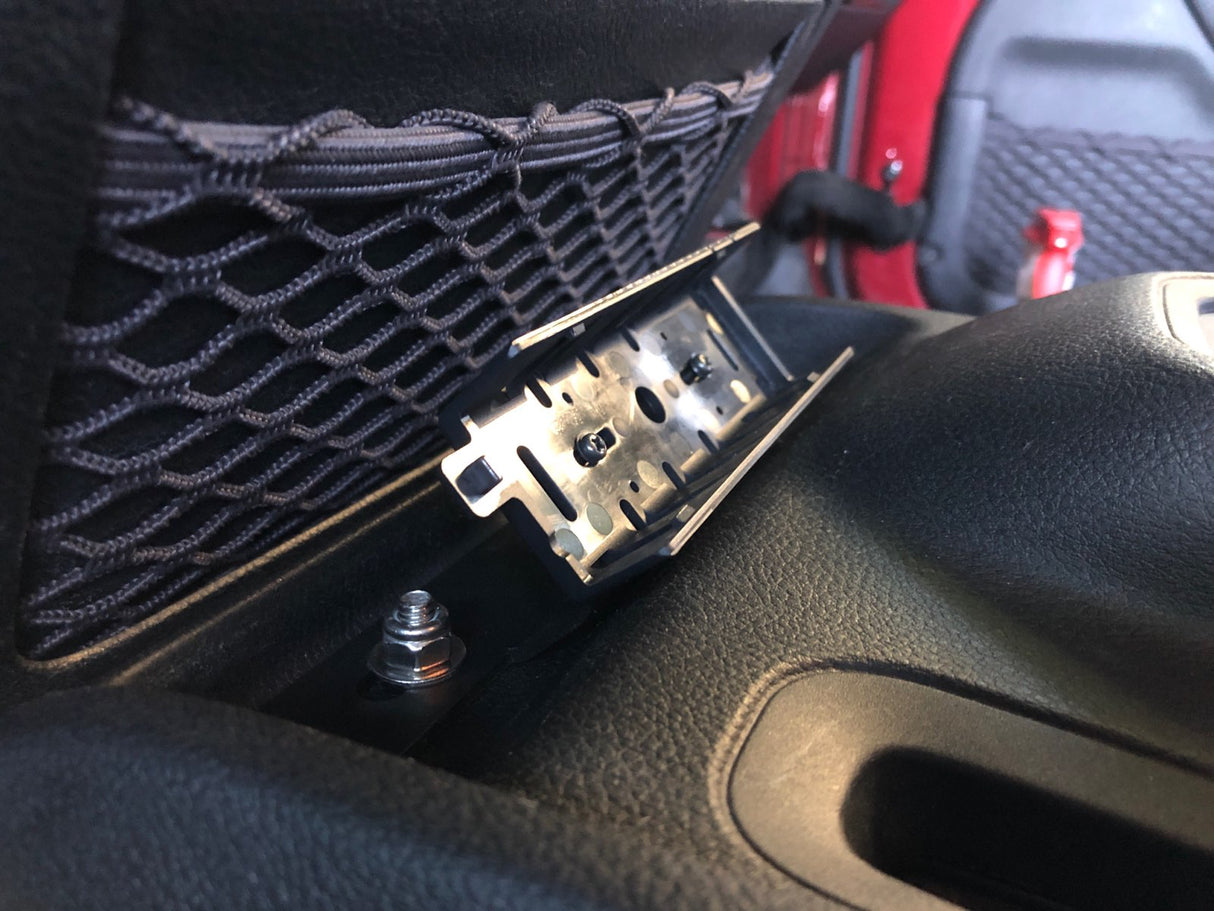 KD Fabworks 2012-2018 Jeep Wrangler JK Tray Mount for Detachable Face HAM radio