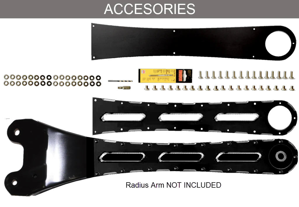 “RAD” series (Radius Arm) 2011 to 2016 F250 F350 SUPER DUTY Identity ARM Badge Kit