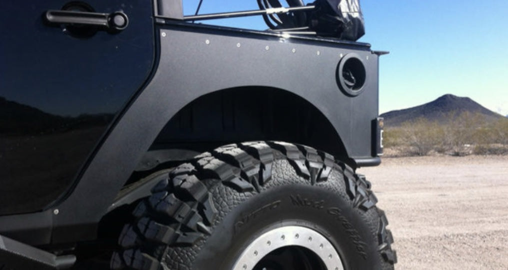 EVO MFG 2007-2018 Jeep Wrangler JK REAR ROCKSKIN BUILDER CORNERS (4DR.)