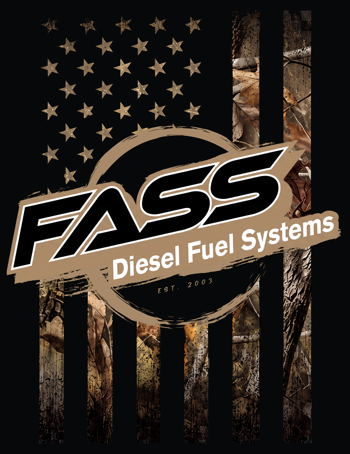 FASS Diesel Fuel Systems CAMO FLAG Shirt