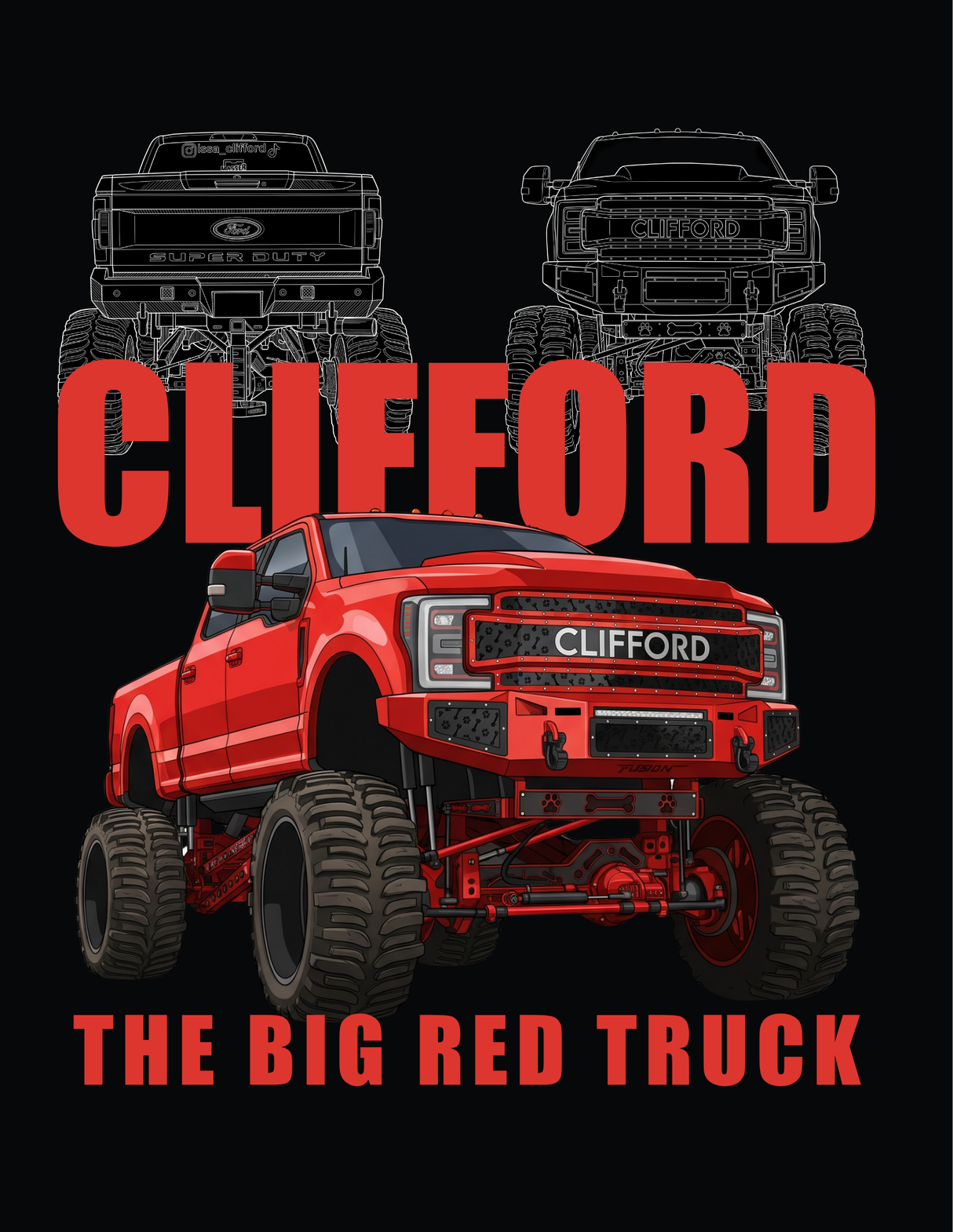 Clifford the big red truck Tee