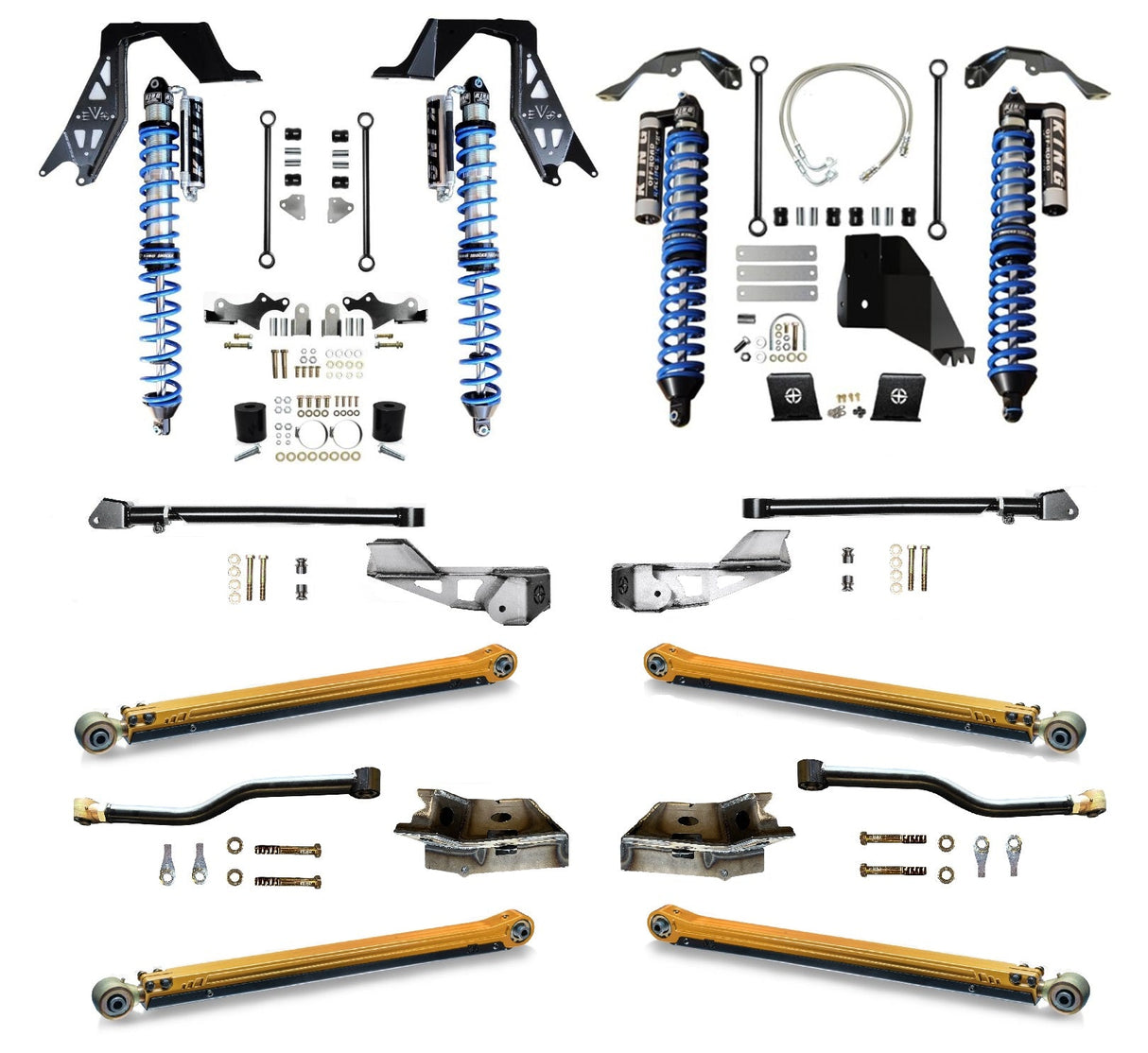 EVO MFG 2020-2024 Jeep Gladiator JT (GAS) 2.5 inch King Coilover Long Arm PRO PLUS