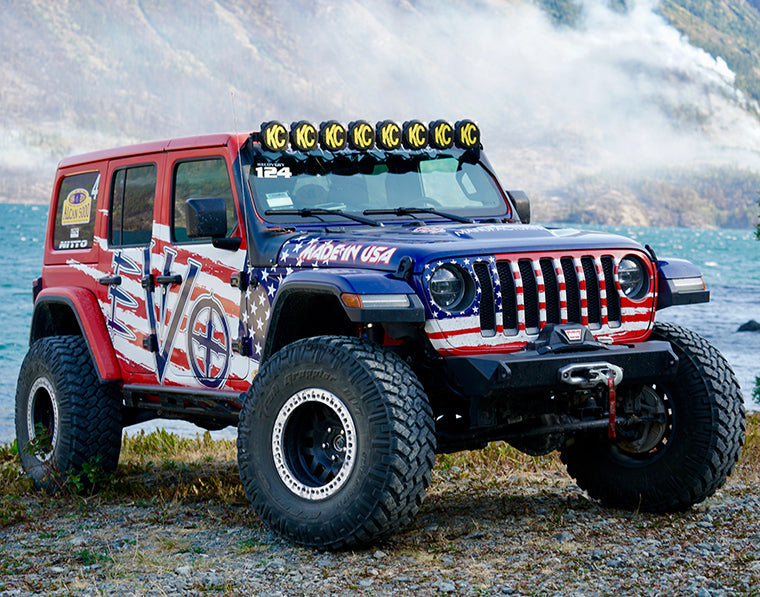EVO MFG 2018-2024 Jeep Wrangler JL KING Front 3-5 Inch front 2.5 Inch Double Throwdown Rear 2.5 Inch Coilover Bypass HC Long Arm PRO PLUS, BLACK, 2.0 or 3.6L Gas
