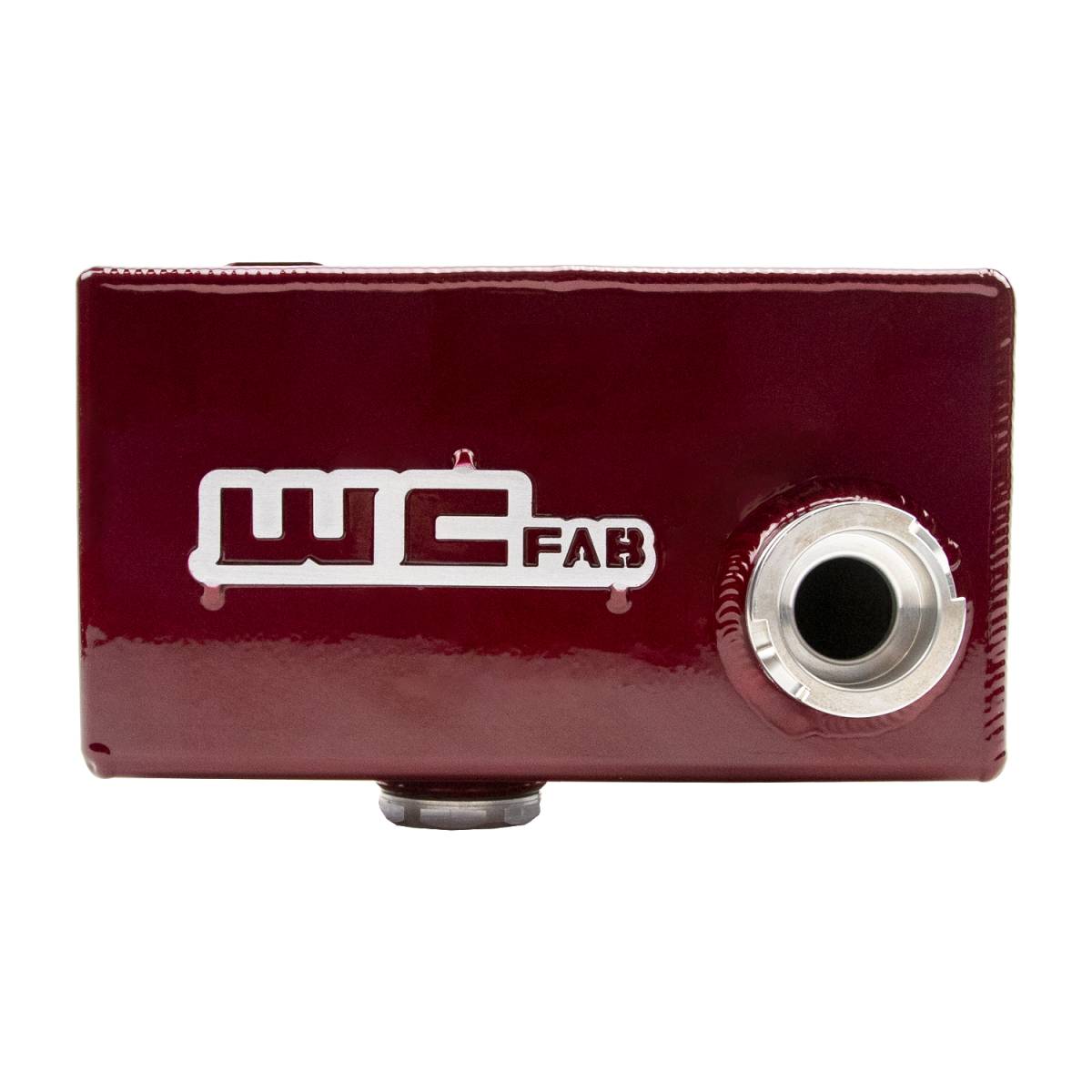 Wehrli Duramax coolant tank showing the billet aluminum sight glass and anodized cap