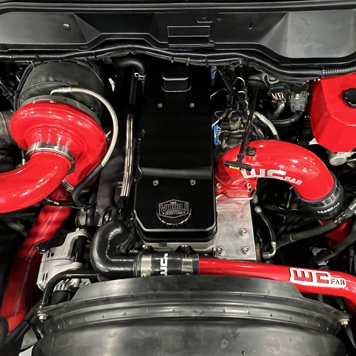 Wehrli 06-18 Cummins WCFab X D&J Precision Billet Valve Cover - Semi-Gloss Black