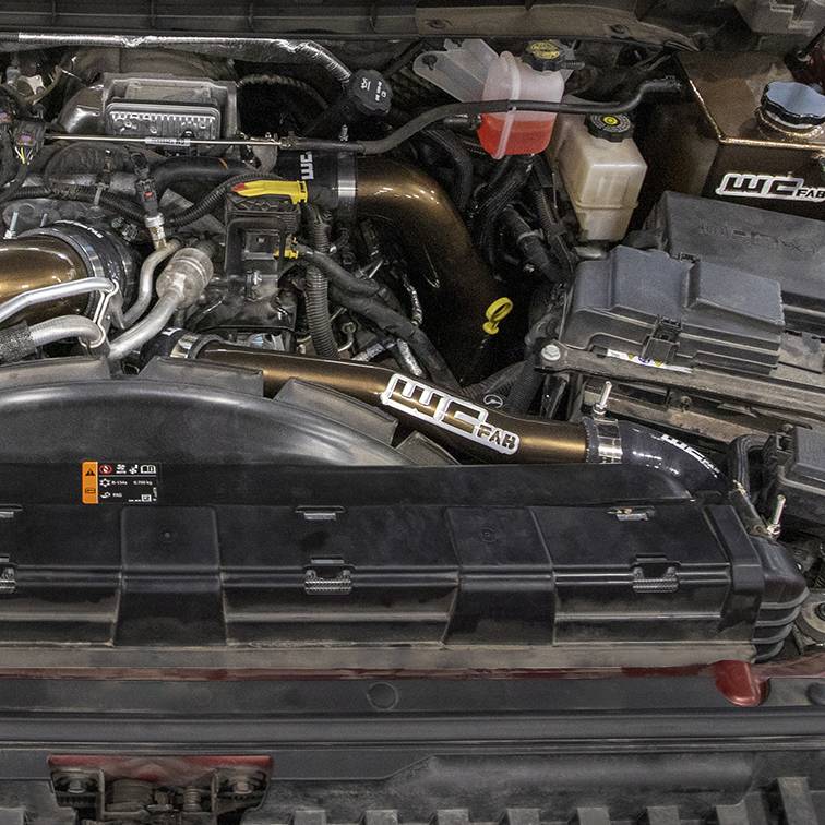 Wehrli upper coolant pipe for the L5P Duramax in Bronze Chrome