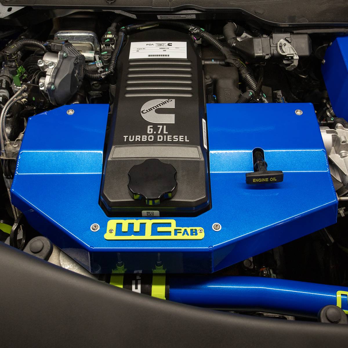 Wehrli 13-23 Dodge Cummins 6.7L Fabricated Aluminum Engine Cover - Kiwi Green