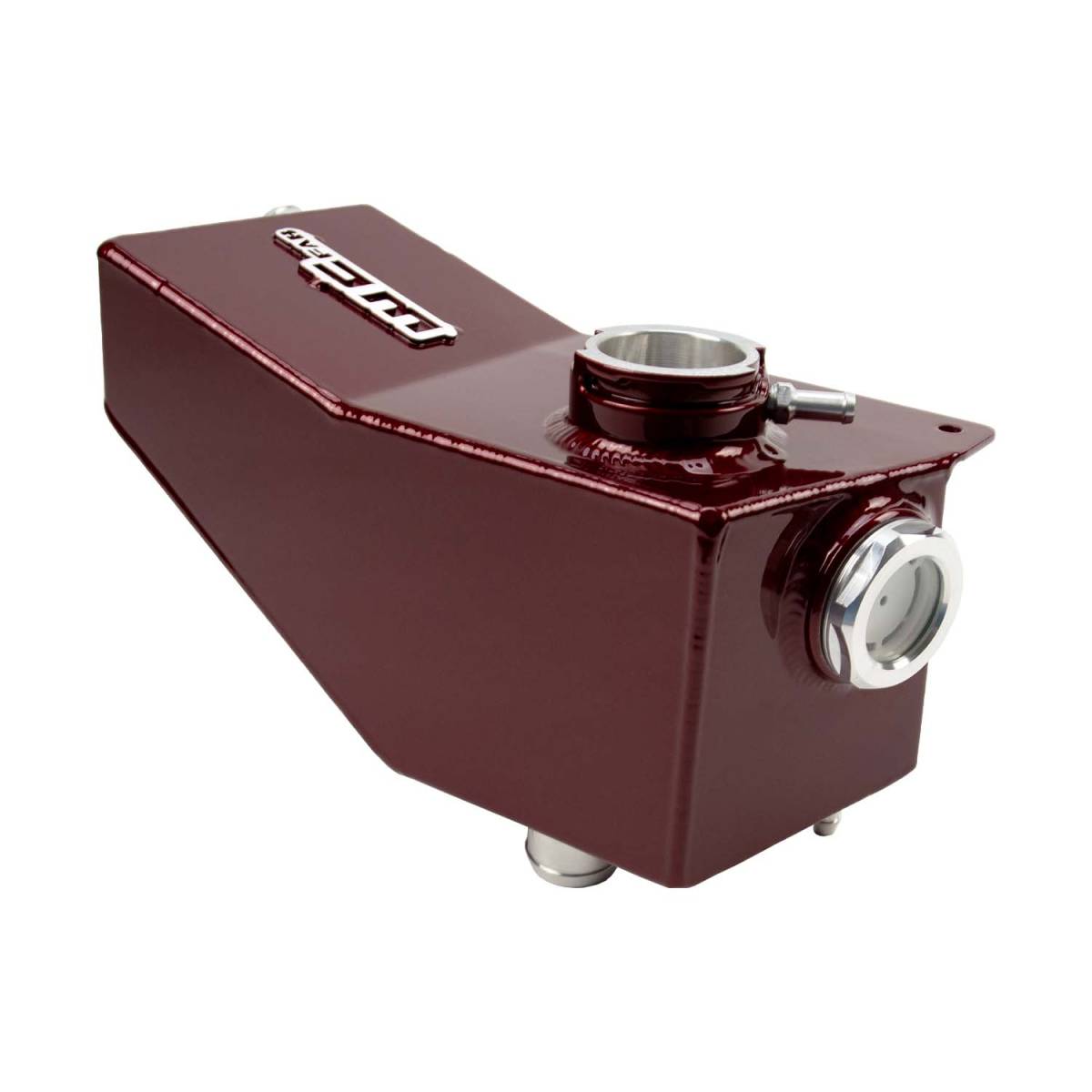 Wehrli Power Stroke secondary coolant tank showing the billet sight glass and cap