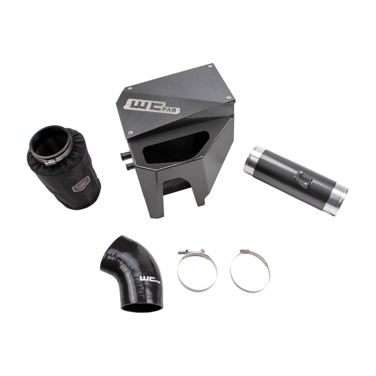 Wehrli 4 inch Power Stroke intake kit in WCFab Grey / Kingsport Grey
