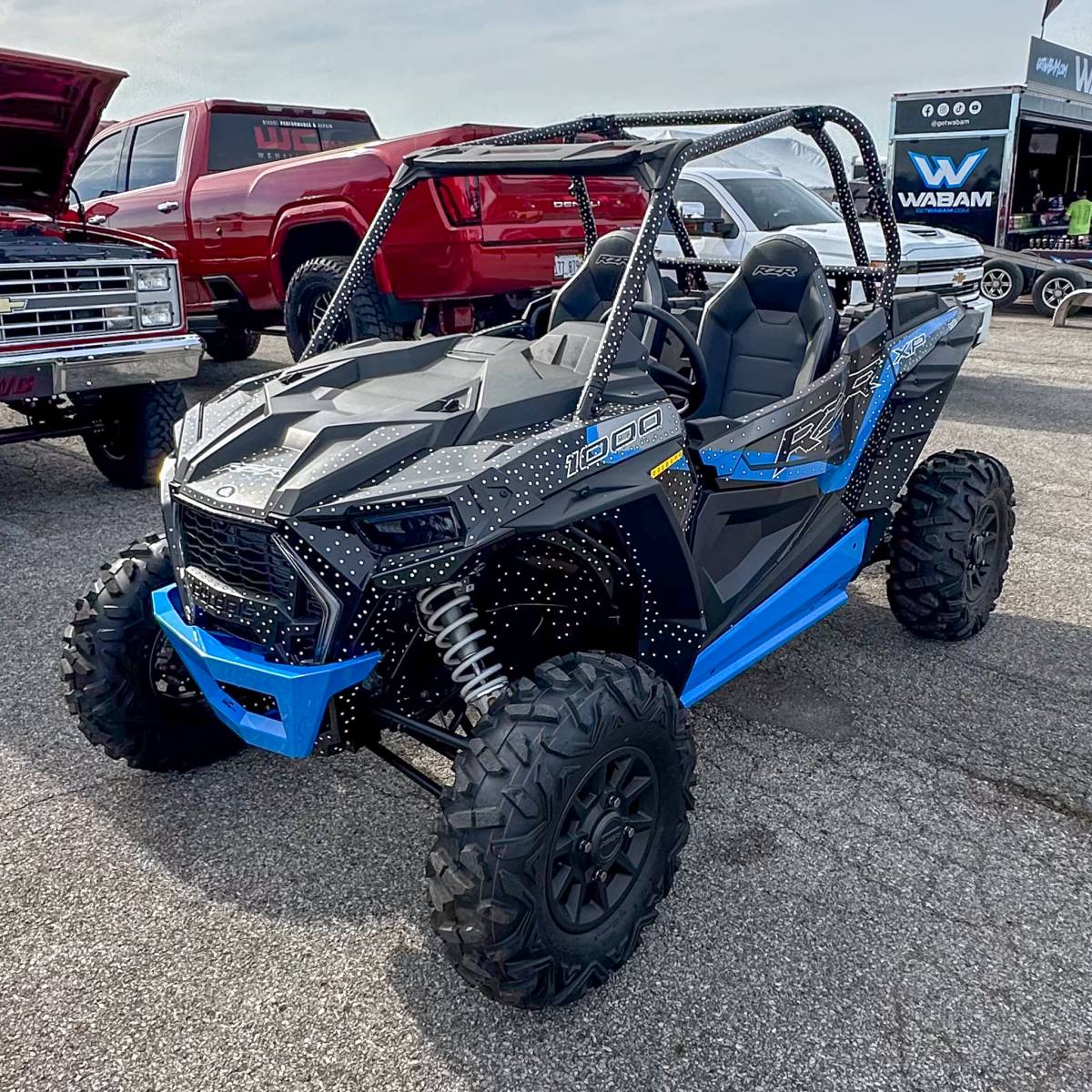 Wehrli 19-23 Polaris RZR XP/S 1000 2 Seat Rock Sliders - Velocity Blue