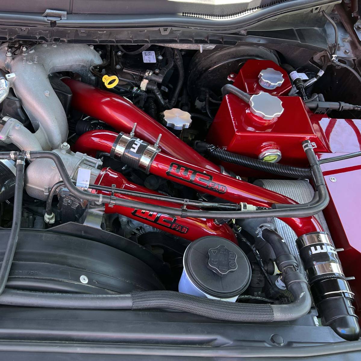 Wehrli 17-25 Ford 6.7L Power Stroke High Flow Intercooler Pipe Kit - Gloss Black