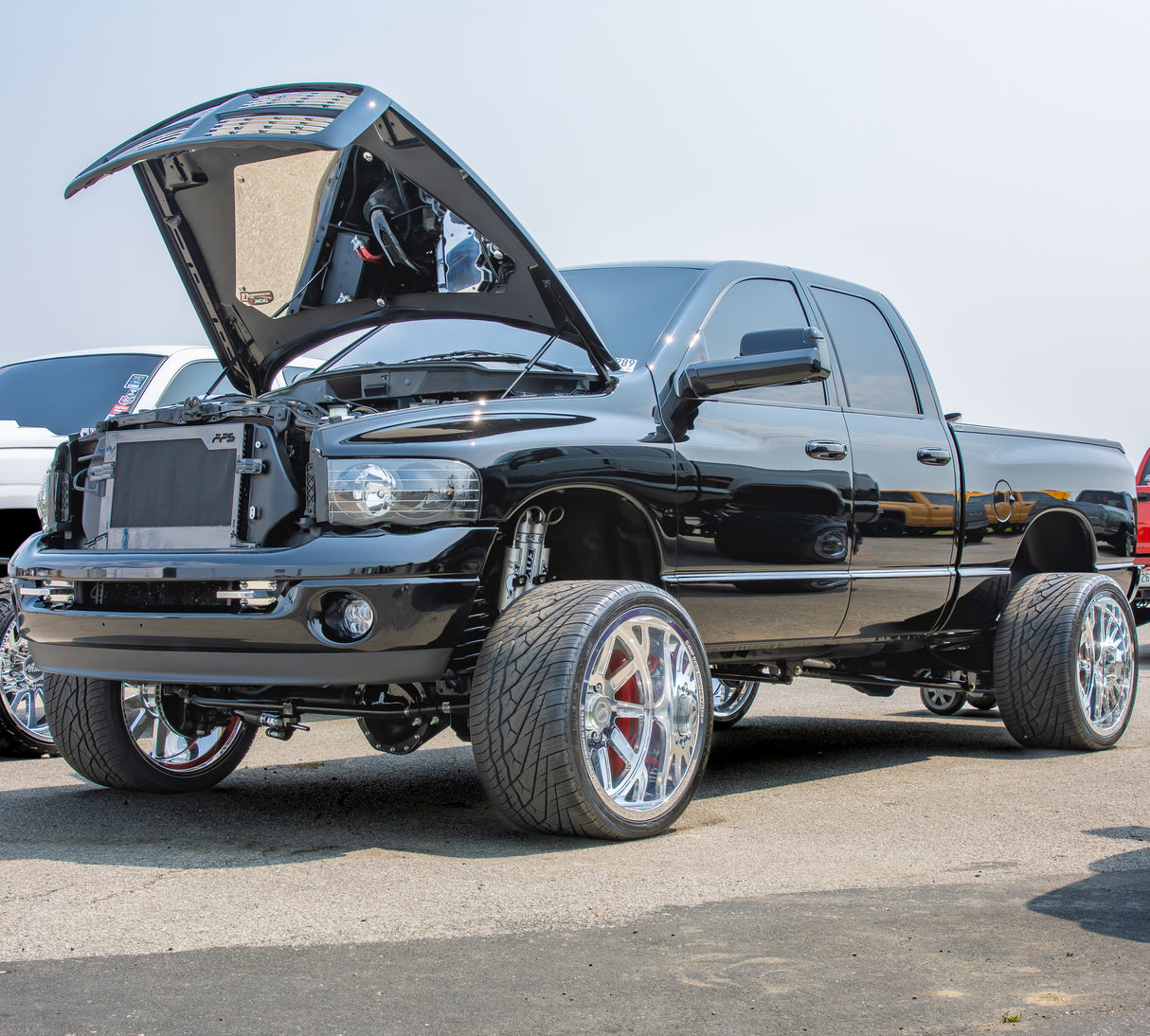 FASS Fabrication Bolt-In Hood Mirror Kit for 2003-2009 Ram 2500/3500