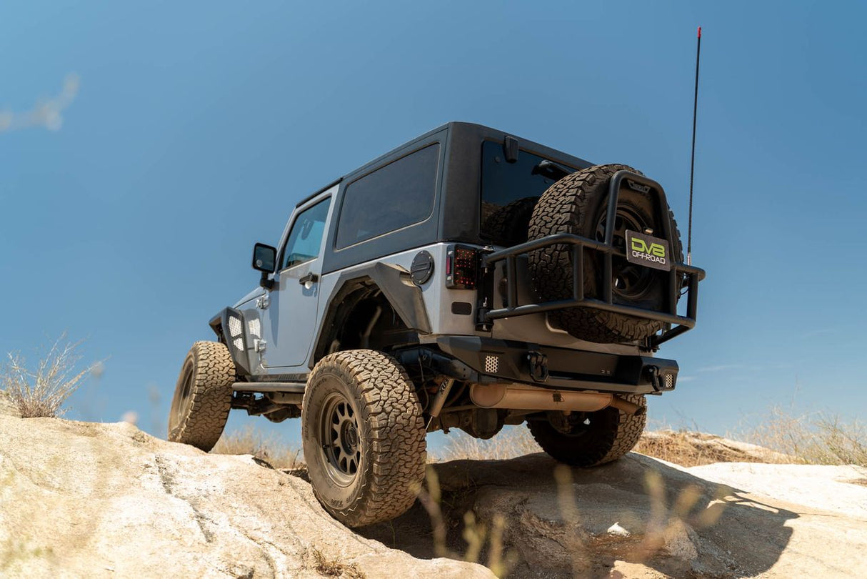 DV8 07-18 Jeep Wrangler JK Body Mounted Tire Carrier