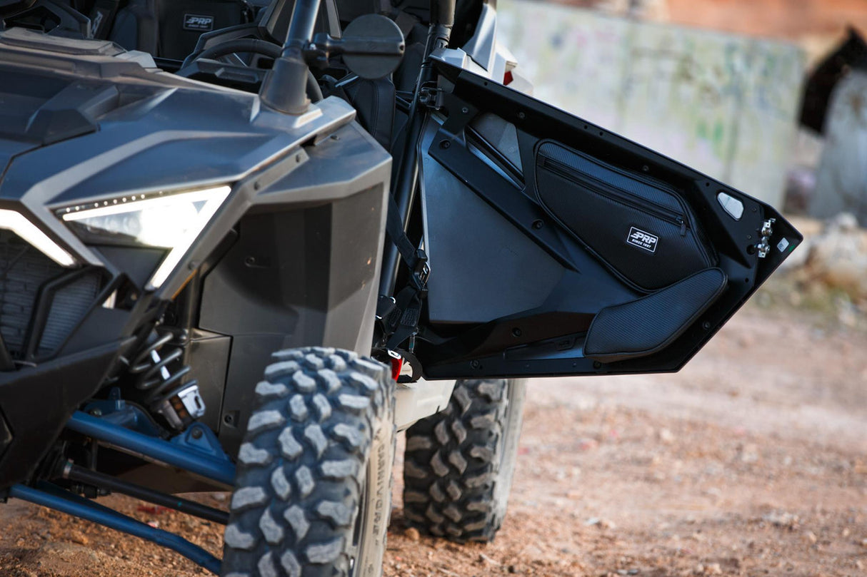 PRP Front Door Bags with Knee Pad for 20-24 Polaris RZR PRO XP, PRO R, Turbo R (Pair)