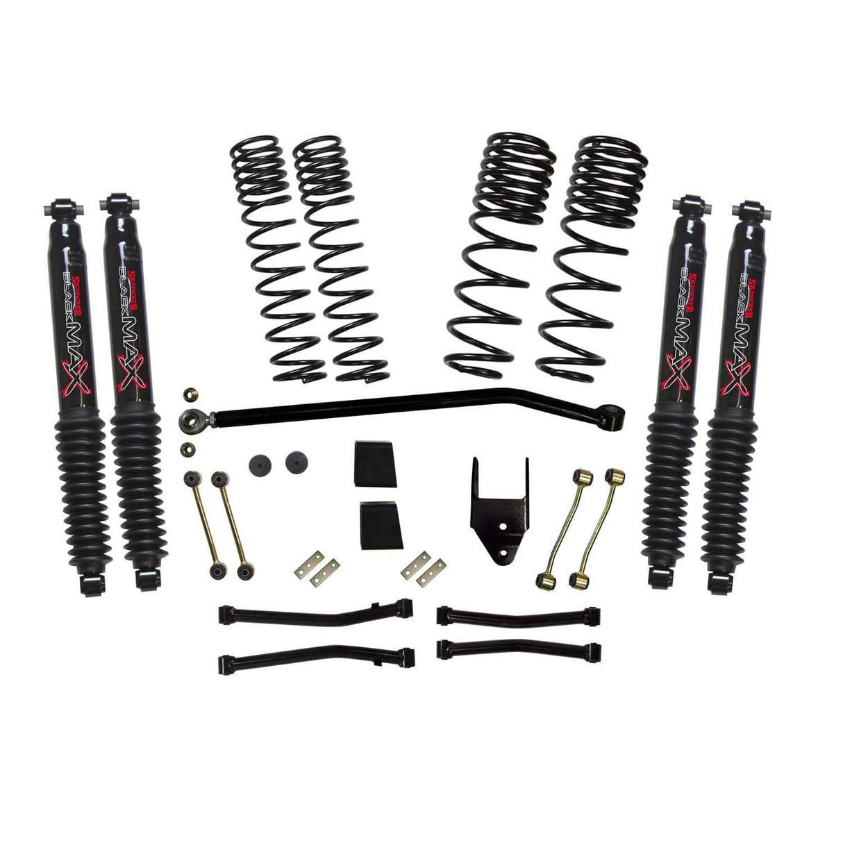 Skyjacker - 4.5 in. Dual Rate-Long Travel Suspension Lift Kit with Black MAX Shocks (Wrangler JL Unlimited Rubicon 4XE 4WD)