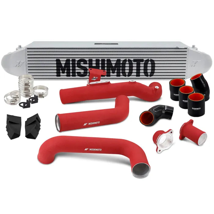 Mishimoto 2022+ Honda Civic 1.5T Intercooler Kit - Silver Intercooler - Red Pipes