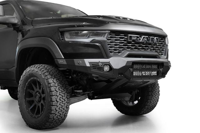 Addictive Desert Designs 25+ RAM 1500 RHO Bomber Front Bumper (20 Inch Lights)