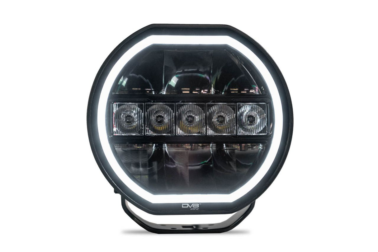DV8 Offroad 7in Halo Elite Round Light w/ Accent Halo - White/Amber