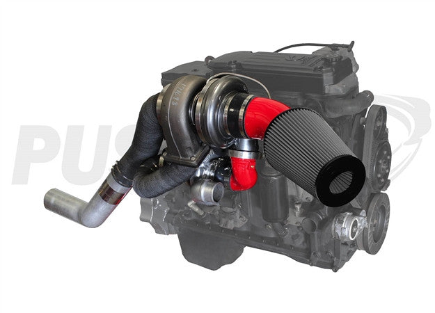 Pusher High Mount Compound Turbo System for 2007-2009 Dodge Ram 6.7L Cummins Trucks