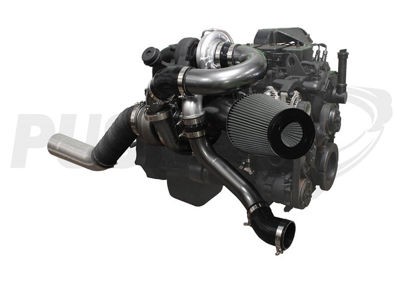 Pusher Low Mount Compound Turbo System for 1994-1998 Dodge Cummins 12v Trucks