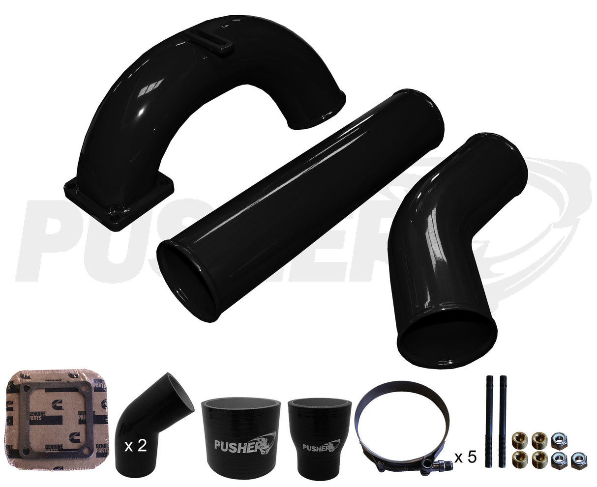 Pusher 3.5" MEGA Intake System with 3.5" Passenger Side Intercooler Tube 1998-2002 Dodge Cummins