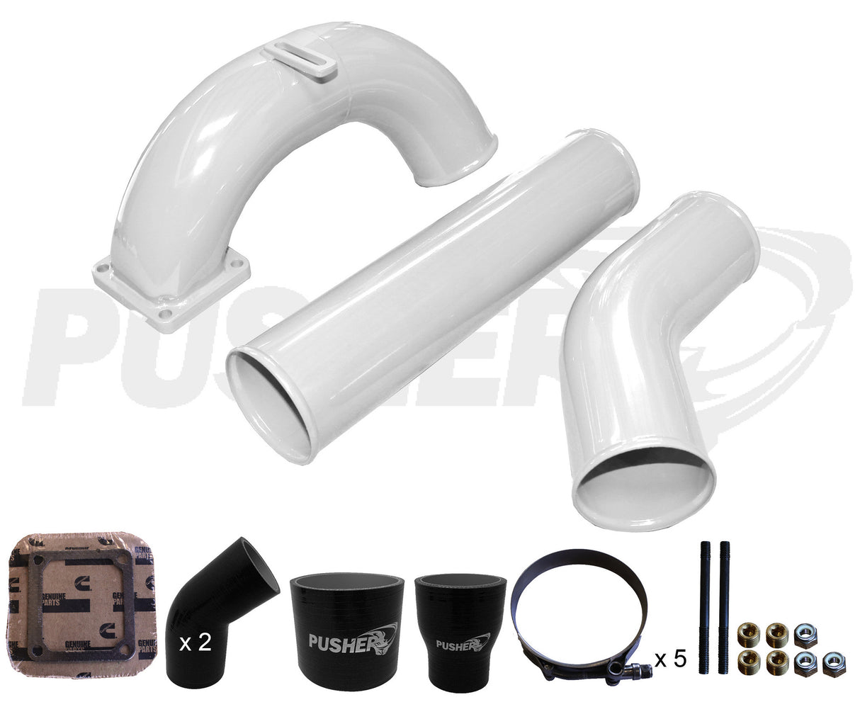 Pusher 3.5" MEGA Intake System with 3.5" Passenger Side Intercooler Tube 1998-2002 Dodge Cummins