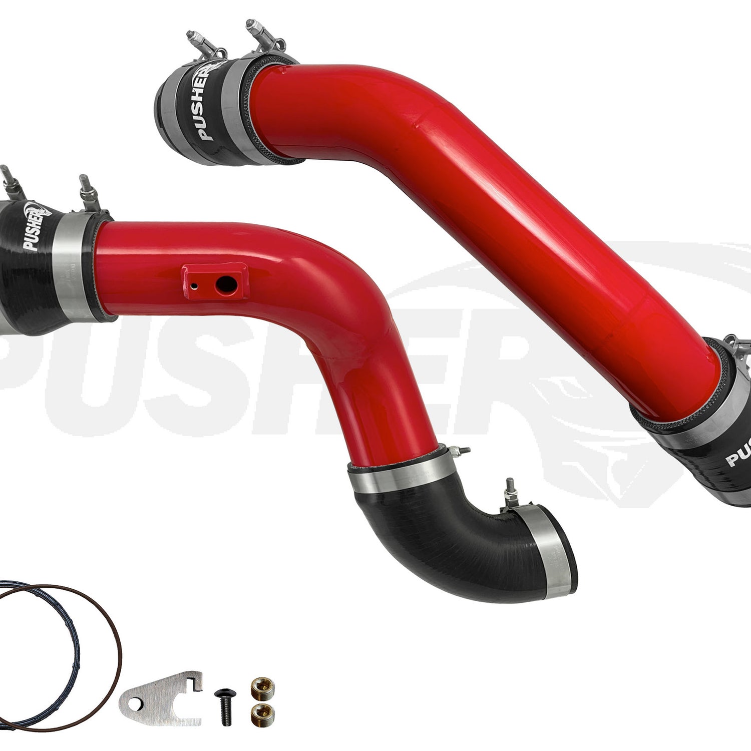 Pusher 3" Hot & Cold Side Charge Tubes for 2017-2022 Ford F250/350 6.7L Powerstroke w/ Throttle Valve Adapter