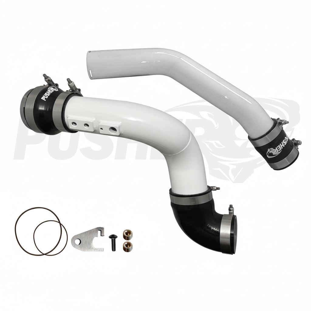 Pusher 3" Hot & Cold Side Charge Tubes for 2017-2022 Ford F250/350 6.7L Powerstroke w/ Throttle Valve Adapter