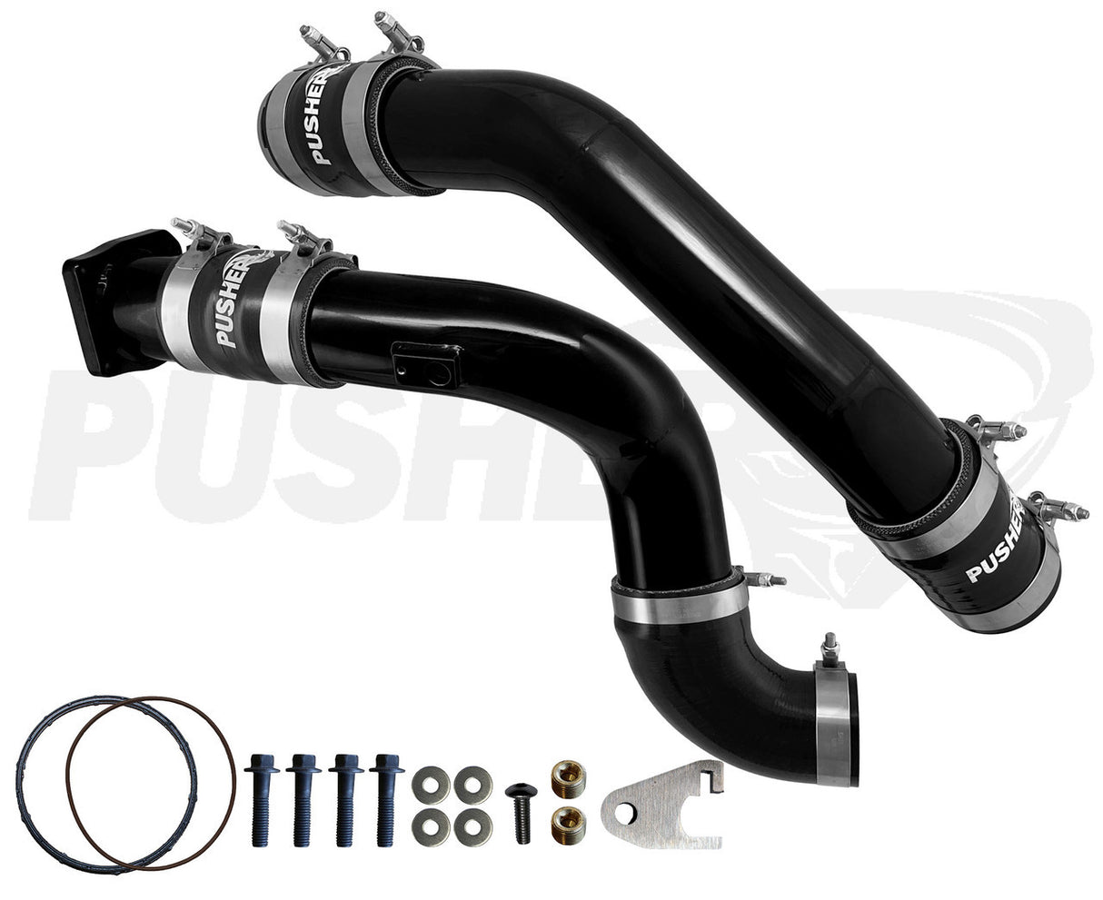 Pusher 3" Hot & Cold Side Charge Tubes for 2023+ Ford F250/350 6.7L Powerstroke w/ Throttle Valve Replacement - 3