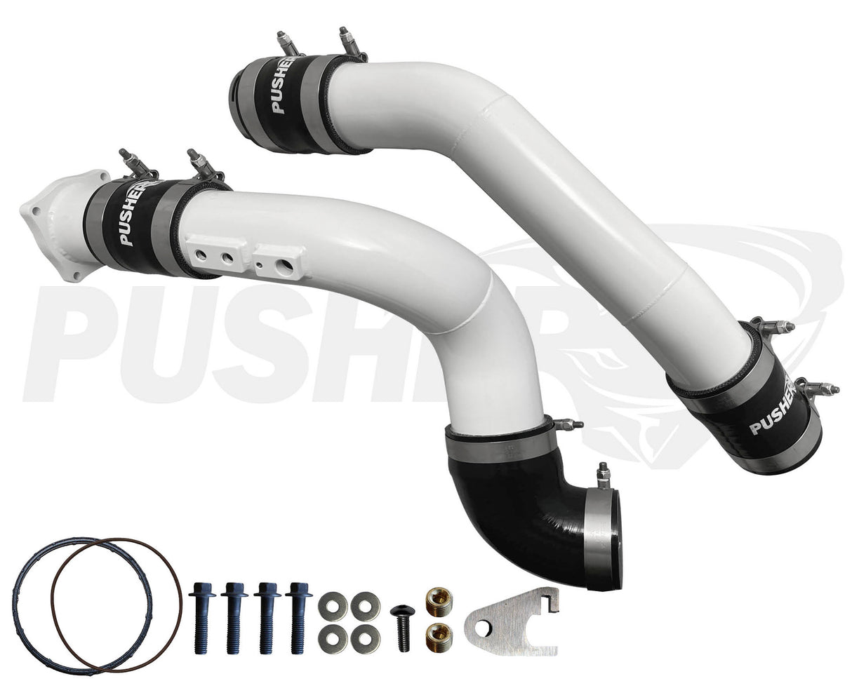 Pusher 3" Hot & Cold Side Charge Tubes for 2015-16 Ford F250/350 6.7L Powerstroke w/ Throttle Valve Replacement - 3