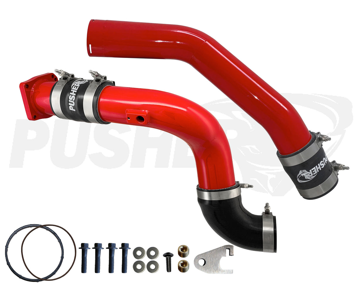 Pusher 3" Hot & Cold Side Charge Tubes for 2015-16 Ford F250/350 6.7L Powerstroke w/ Throttle Valve Replacement - 6