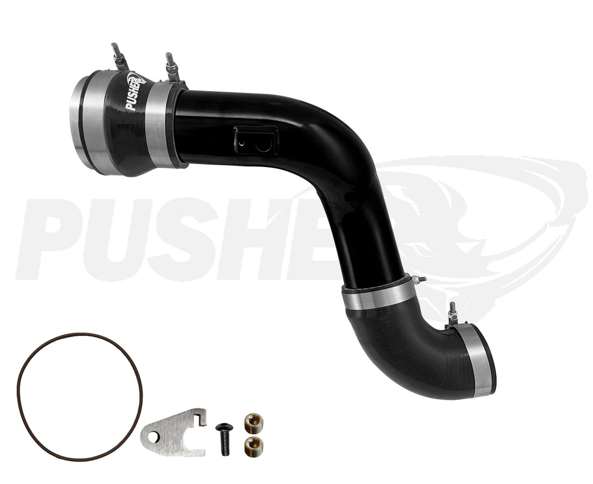 Pusher HD 3" Cold Side Charge Tube for 2017+ Ford F250/350 6.7L Powerstroke w/ Throttle Valve Adapter - 5