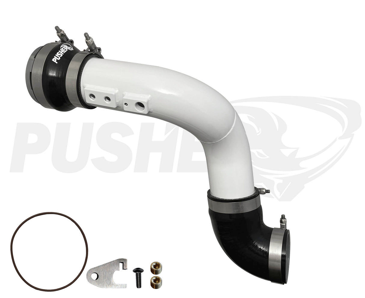 Pusher HD 3" Cold Side Charge Tube for 2011-16 Ford F250/350/F450/F550 6.7L Powerstroke w/ Throttle Valve Adapter - 2
