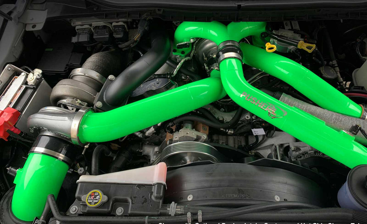 Pusher F5 Compound Turbo & Intake System 2017-19 Ford F250/350 6.7L Powerstroke - 7