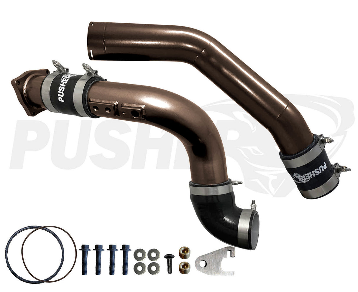Pusher 3" Hot & Cold Side Charge Tubes for 2017-2022 Ford F250/350 6.7L Powerstroke w/ Throttle Valve Replacement - 2