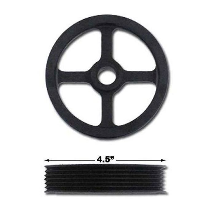 4.5" 6‑Rib Mopar Jeep Offset Overdrive Pulley