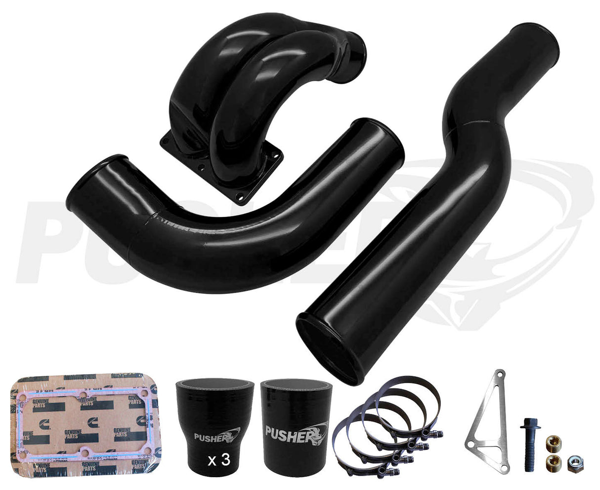 Pusher 3.5" MEGA Intake System with Passenger Side Intercooler Tube for 2010-2012 Ram 6.7L Cummins
