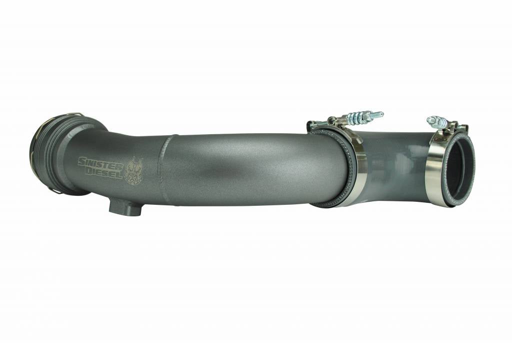 Sinister Diesel 17-21 Ford Powerstroke 6.7L Cold Side Charge Pipe - Gray