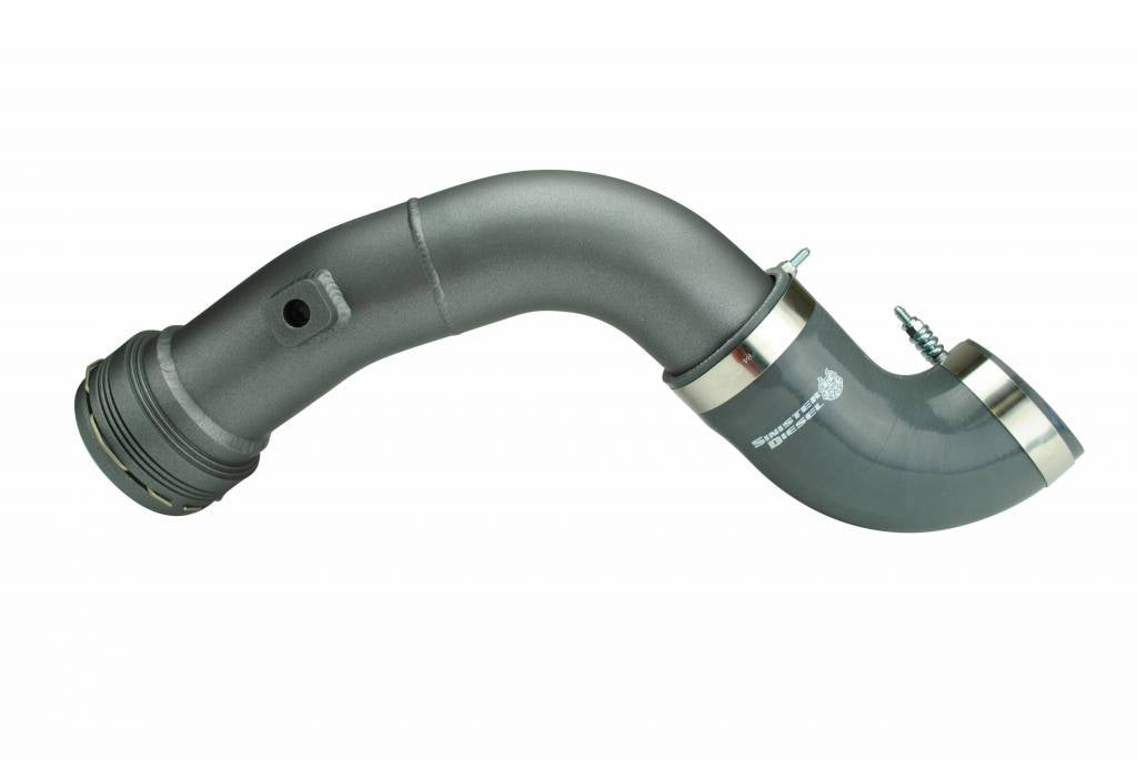 Sinister Diesel 17-21 Ford Powerstroke 6.7L Cold Side Charge Pipe - Gray