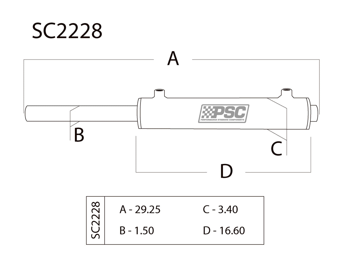 Double-Ended Full Hydraulic Steering Cylinders & Kits