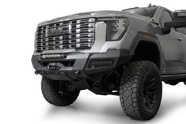 Addictive Desert Designs 24+ GMC 2500/3500 Phantom Front Bumper w/Winch- Hammer Black