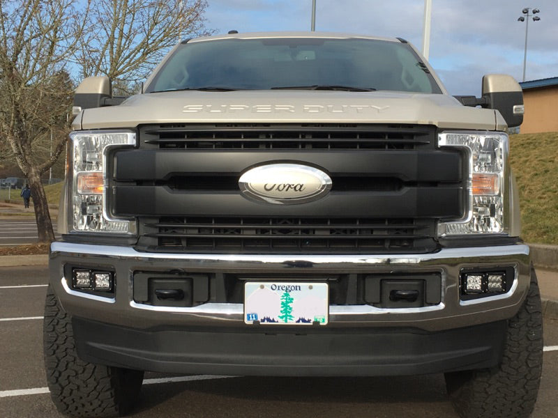 KD Fabworks 2017-2019 Ford Super Duty F-250/F-350 Dual Rigid D-Series/Baja Design Squadron Mounts