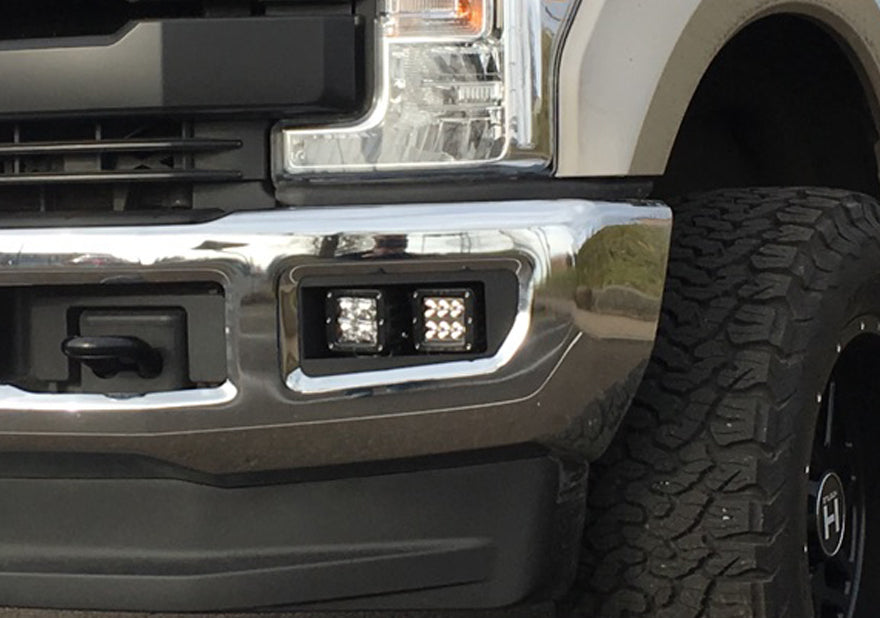 KD Fabworks 2017-2019 Ford Super Duty F-250/F-350 Dual Rigid D-Series/Baja Design Squadron Mounts